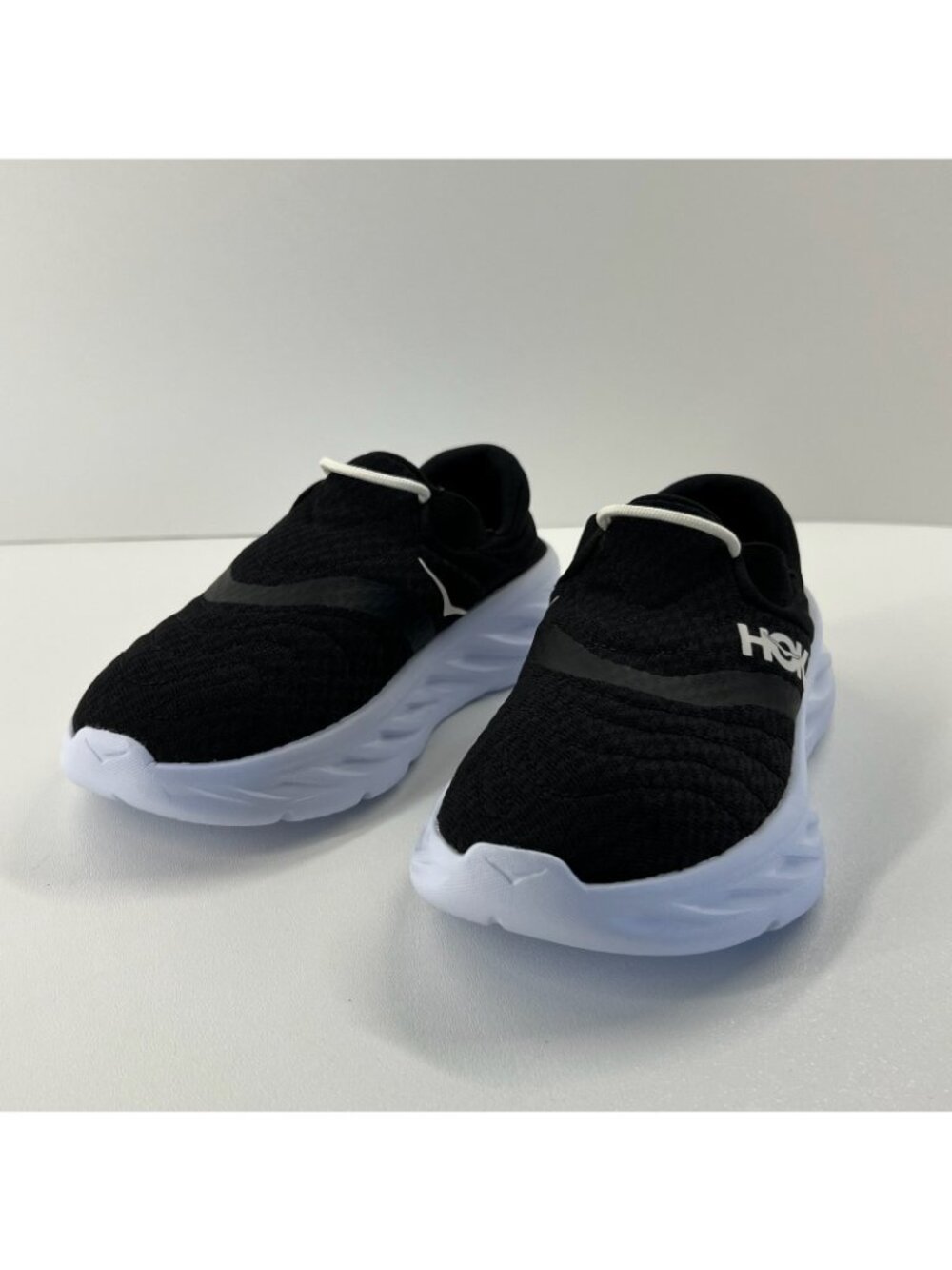 Hoka Ora Recovery Shoe 2 Womens US 5 Slip On Comfort Running Sneaker Black White - Picture 4 of 14